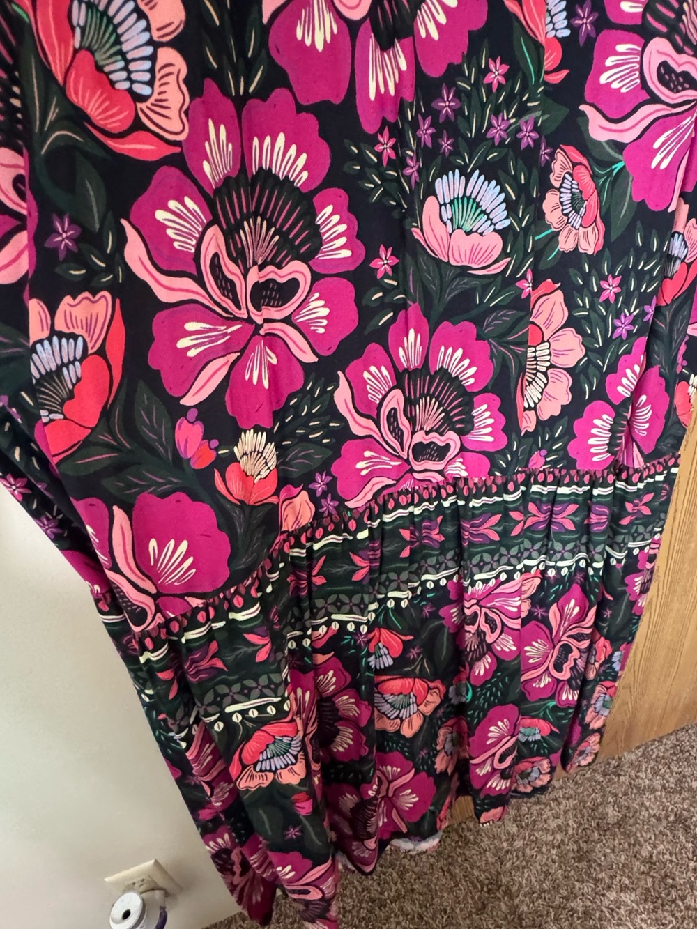 Farm Rio Floral Print Puff Sleeve Dress - Picture 5 of 16